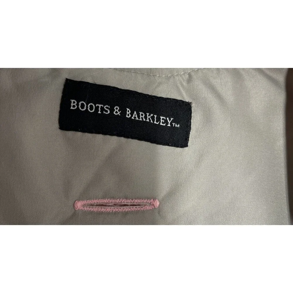 Boots & Barkley Puffer Vest Dog Size Large Pink White Gray Chevron Winter Coat